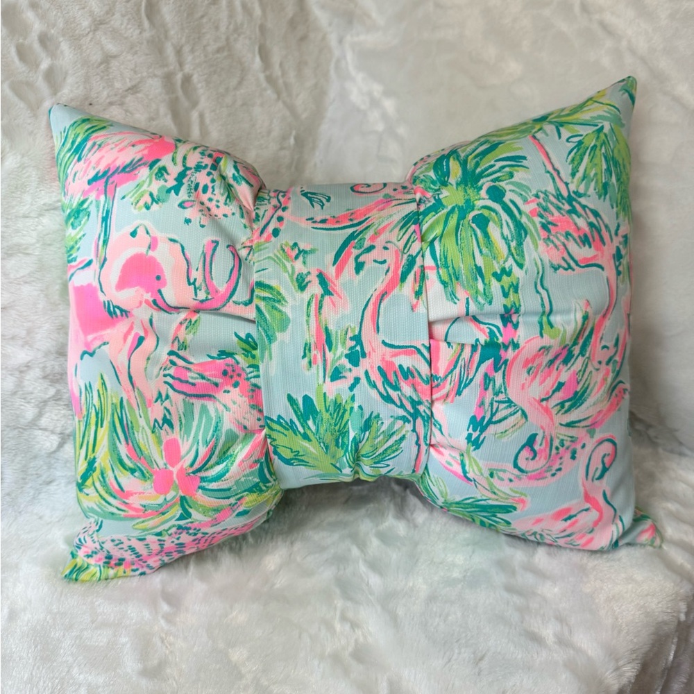 Lilly Pulitzer Bow Throw Pillow Handmade